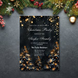 Elegant Winter Guld Glitter Julgran Party Inbjudningar<br><div class="desc">Elegant Corporate Winter Guld Glitter Julgran Party</div>