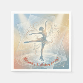 Elegant Winter Ice Skating Birthday  Pappersservett