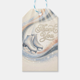 Elegant Winter Ice Skating Birthday  Presentetikett