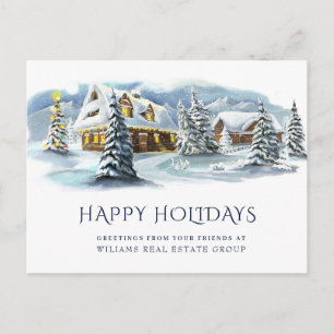 Elegant Winter Land jul Corporate Hälsning Vykort