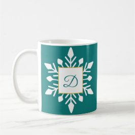 Elegant Winter Monogram Kaffemugg