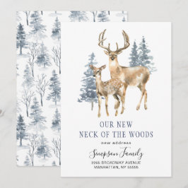 Elegant Winter New Nacke vid Skogen Flytta Meddelande