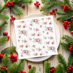 Elegant Winter Red Blommigt Baby Shower Pappersservett<br><div class="desc">Eleganten Winter Red Blommigt Baby Shower Napkins har en nyktert vinter-design, perfekt för att fira en liten vinter under frostsäsongen. I hjärtat av artikeln är den försedd med frostiga blomningar och pulserande vinterbär, som skapar en festlig ambians men ändå elegant. Mjuka, röda isiger blandas vackert med klämmor och muterade gröntar,...</div>
