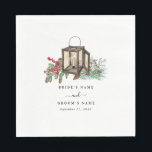 Elegant Winter Rustic Gräs Träd Lantern Bröllop Pappersservett<br><div class="desc">Ett vintertema: elegant, gräs träd och bröllop. En färgstark jultomtedesign som innehåller rustik vattenfärg gräs grenar, gräs-koner för att skapa en elegant vinterbröllopsdesign. En elegant botanisk perfekt för alla som skogarna i kärlek gräs och vintern. En elegant vintern rustik i gräs träd tog upp bröllop pappra napkindesign med modernt inslag....</div>