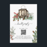 Elegant Winter Rustic Gräs Träd Lantern Bröllop Tilläggskort<br><div class="desc">Ett vintertema: elegant, gräs träd och bröllop. En färgstark jultomtedesign som innehåller rustik vattenfärg gräs grenar, gräs-koner för att skapa en elegant vinterbröllopsdesign. En elegant botanisk perfekt för alla som skogarna i kärlek gräs och vintern. En elegant vinter-rustik gräs träd tog upp bröllop OSA-responskortsdesignen med modernt inslag. Det finns också...</div>