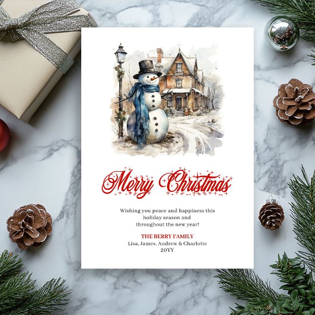 Elegant winter scene Christmas greeting card Julkort (Elegant winter scene Christmas greeting card

)