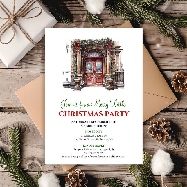 Elegant Winter scene Christmas party invitation Inbjudningar (Elegant Winter scene Christmas party invitation

)