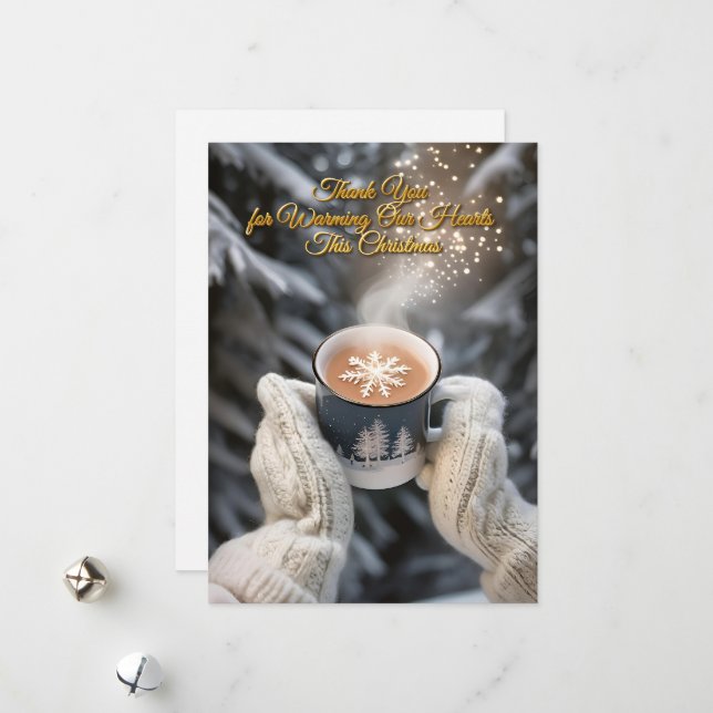 Elegant Winter Scene-kort Julkort (Fram/Back In Situ)