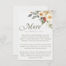 Elegant Winter Script Calligraphy Blommigt Bröllop