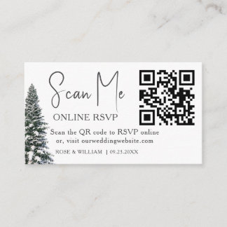 Elegant Winter Snöflingor bröllop Tilläggskort