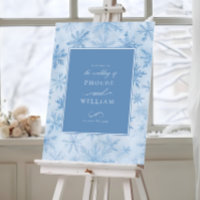 Elegant Winter Snowflake Periwinkle Bröllop