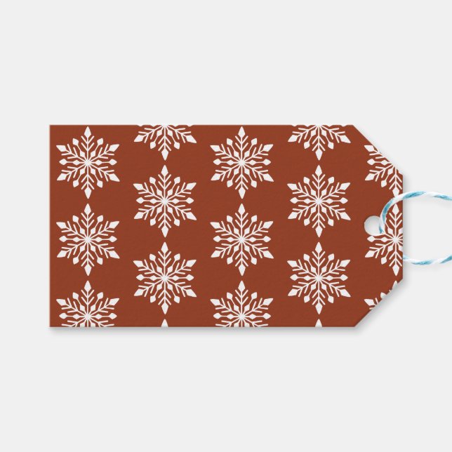 Elegant Winter Snowflake Presentetikett (Framsidan (Horisontell))