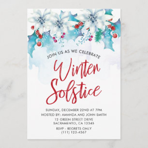 Elegant Winter Solstice Firande Inbjudningar