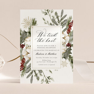 Elegant Winter Vi har bundit till "Knot Wedding Re Inbjudningar