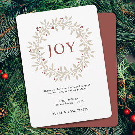 Elegant Winter WAND JOY Business Julkort