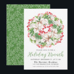 Elegant Winter Watercolor Wandan Helgdag Brunch Inbjudningar<br><div class="desc">En klassisk vit poinsettia och rödbär toppar den här helgdag. Kalligrafi ge är en festlig stämning.</div>