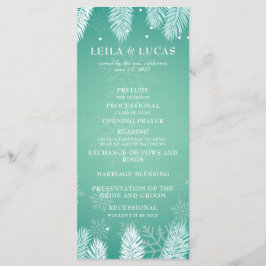 Elegant Winter Wedding Ceremony-programmet Program