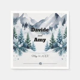Elegant Winter Wedding Cocktail Pappersservett