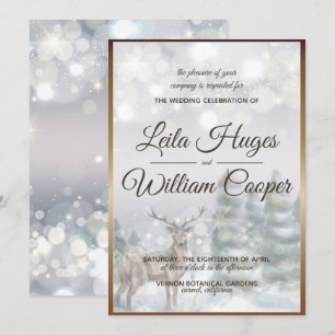 Elegant Winter Wedding Inbjudningar