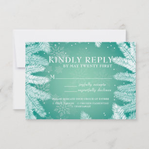 Elegant Winter Wedding Meal Choice OSA Kort