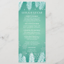 Elegant Winter Wedding Menu Meny