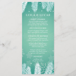 Elegant Winter Wedding Menu Meny