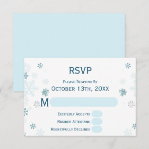 Elegant Winter Wonderland Blue Snowflake OSA Kort