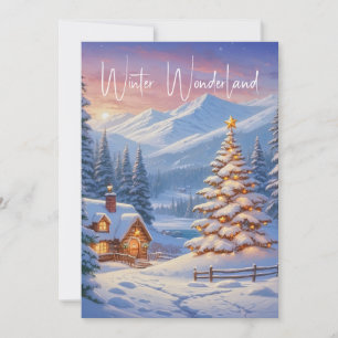 Elegant Winter Wonderland Festive jul Julkort