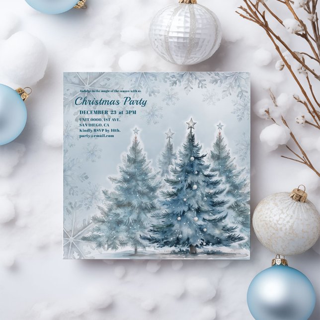 Elegant Winter Wonderland Julfest Call Spara Datumet (Skapare uppladdad)