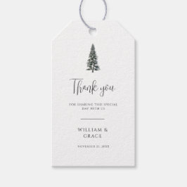 Elegant Winter Wonderland Snöflingor bröllop Presentetikett
