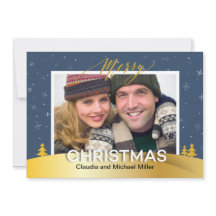 Elegant Winter Wonderland Snöflingor Family Photo