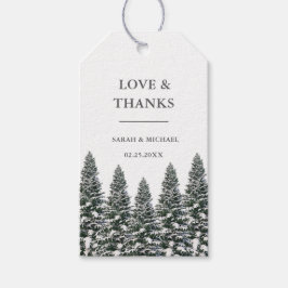 Elegant Winter Wonderland Snöflingor Presentetikett