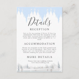 Elegant Winter Wonderland Snöflingor Tilläggskort