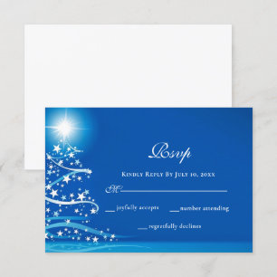 Elegant Winter Wonderland Sparkling Bröllop OSA Kort