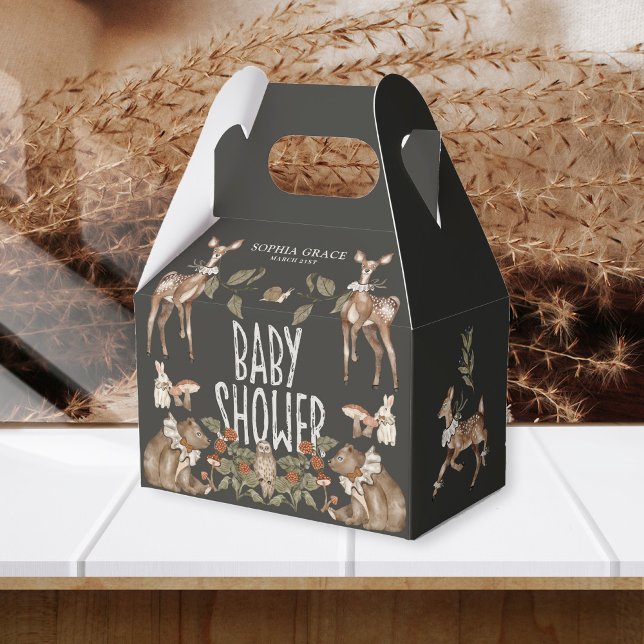 Elegant Winter Woodland Forest Baby Shower Presentaskar (Skapare uppladdad)