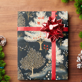 Elegant Winter Woodland Jul Presentpapper