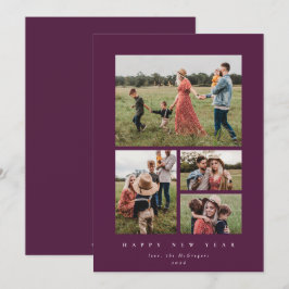 Elegant Winterberry Ram 4 Photo Gott nytt år Julkort