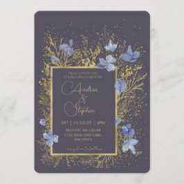 Elegant Wintry Foliage Winter Wedding Inbjudningar