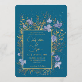 Elegant Wintry Foliage Winter Wedding Inbjudningar