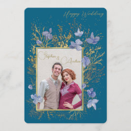 Elegant Wintry Foliage Winter Wedding Inbjudningar