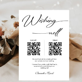 Elegant Wishing well Honeymoon QR Code Bröllop