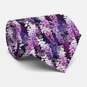 Elegant wisteri blommönster nacke i uppåtgående le slips