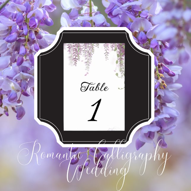 Elegant Wisteria Lila Bröllop Bordsnummer (Table Numbers)
