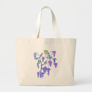 Elegant Wisteria' Löpande Blommotiv Botanisk Jumbo Tygkasse