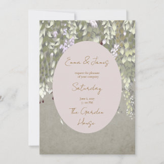Elegant Wisteria Målad Blommig Inbjudningskort |