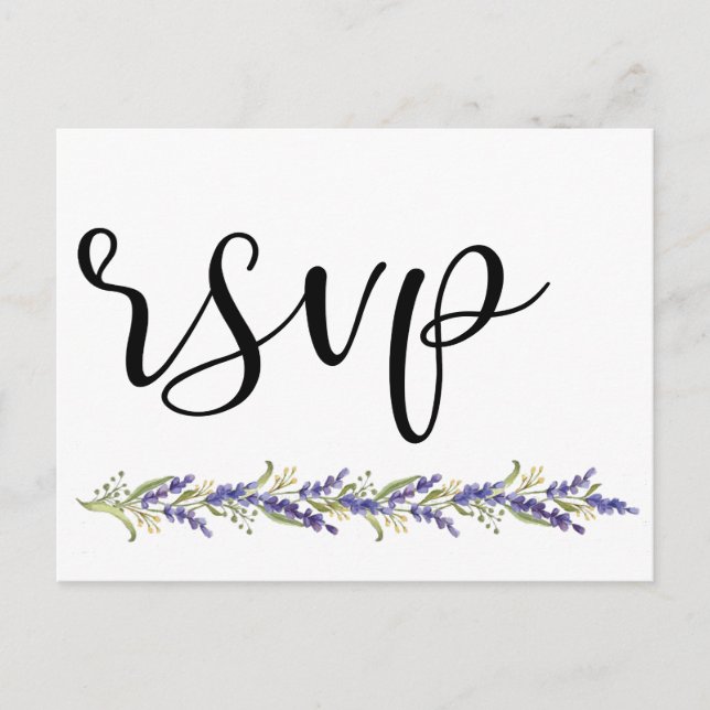 Elegant Wisteria träd minimum Bröllop OSA Inbjudan Vykort (Framsida)