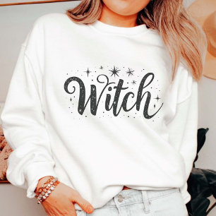Elegant "Witch" Black and White Halloween Women's T Shirt