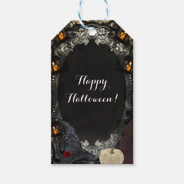 Elegant Witch Classy Birthday Halloween Favor Presentetikett (Framsidan)
