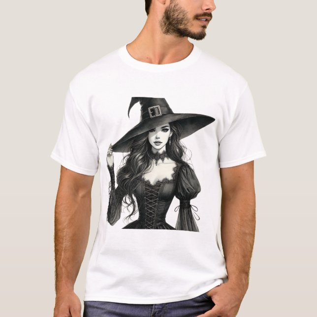 Elegant Witch Graphic Tee (Framsida)