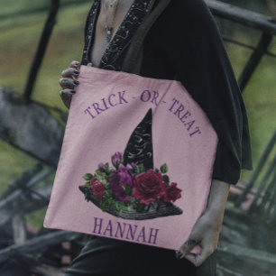 Elegant Witch Hat Halloween återanvändbar Tygkasse